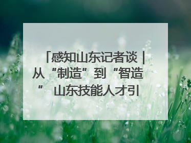 感知山东记者谈｜从“制造”到“智造” 山东技能人才引领产业升级