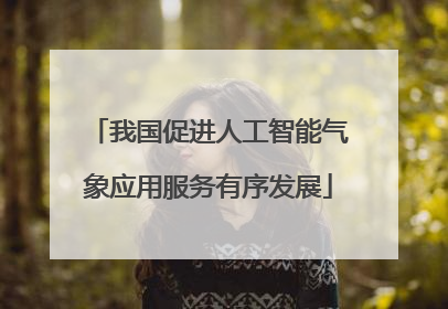 我国促进人工智能气象应用服务有序发展