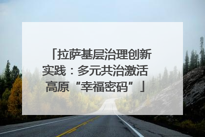 拉萨基层治理创新实践：多元共治激活高原“幸福密码”