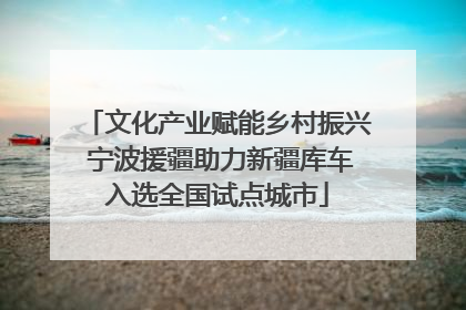 文化产业赋能乡村振兴 宁波援疆助力新疆库车入选全国试点城市