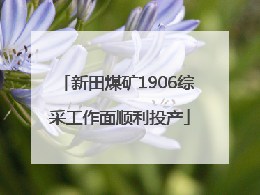 新田煤矿1906综采工作面顺利投产