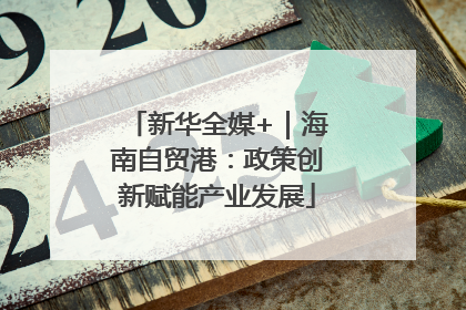 新华全媒+｜海南自贸港：政策创新赋能产业发展
