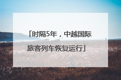 时隔5年，中越国际旅客列车恢复运行