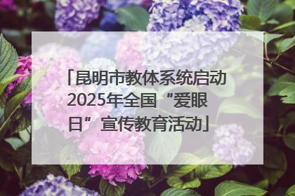 昆明市教体系统启动2025年全国“爱眼日”宣传教育活动