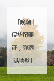 晚潮｜侵华留罪证，弹洞满墙壁