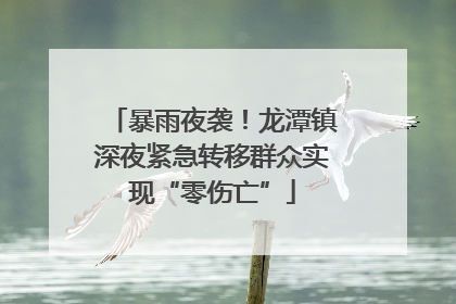 暴雨夜袭！龙潭镇深夜紧急转移群众实现“零伤亡”
