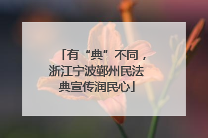 有“典”不同，浙江宁波鄞州民法典宣传润民心
