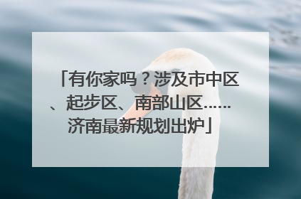 有你家吗？涉及市中区、起步区、南部山区……济南最新规划出炉
