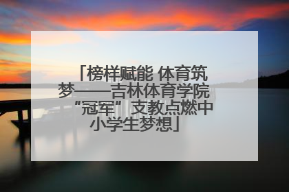 榜样赋能 体育筑梦——吉林体育学院“冠军”支教点燃中小学生梦想