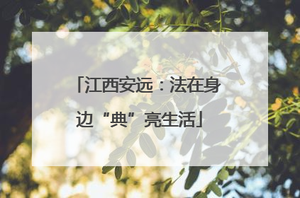 江西安远：法在身边“典”亮生活