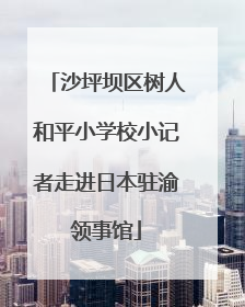 沙坪坝区树人和平小学校小记者走进日本驻渝领事馆