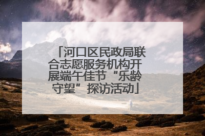 河口区民政局联合志愿服务机构开展端午佳节“乐龄守望”探访活动