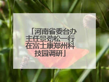 河南省委台办主任景劲松一行在富士康郑州科技园调研