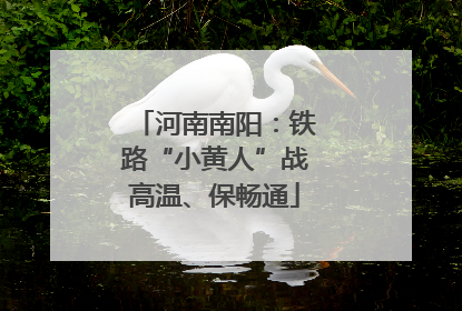 河南南阳：铁路“小黄人”战高温、保畅通