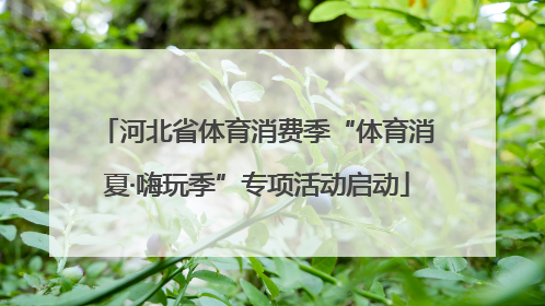 河北省体育消费季“体育消夏·嗨玩季”专项活动启动
