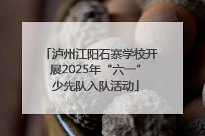 泸州江阳石寨学校开展2025年“六一”少先队入队活动