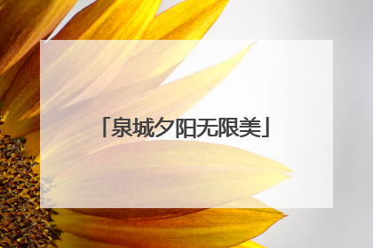 泉城夕阳无限美