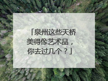 泉州这些天桥美得像艺术品，你去过几个？