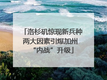 洛杉矶惊现新兵种 两大因素引爆加州“内战”升级
