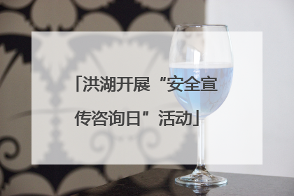 洪湖开展“安全宣传咨询日”活动