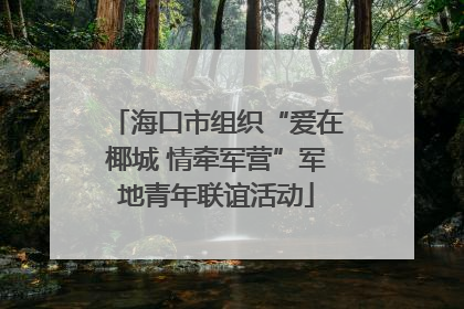 海口市组织“爱在椰城 情牵军营”军地青年联谊活动