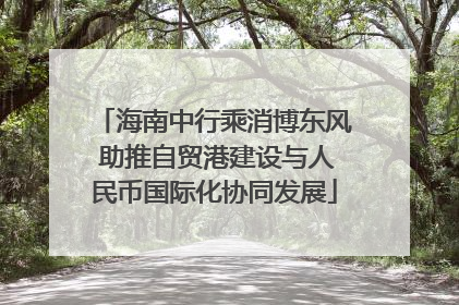 海南中行乘消博东风 助推自贸港建设与人民币国际化协同发展