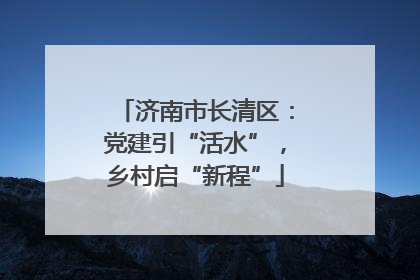 济南市长清区：党建引“活水”，乡村启“新程”