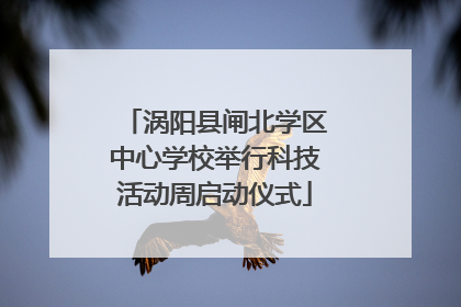 涡阳县闸北学区中心学校举行科技活动周启动仪式