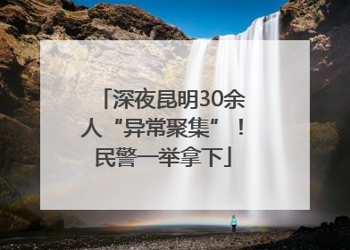 深夜昆明30余人“异常聚集”！民警一举拿下