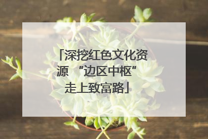 深挖红色文化资源 “边区中枢”走上致富路