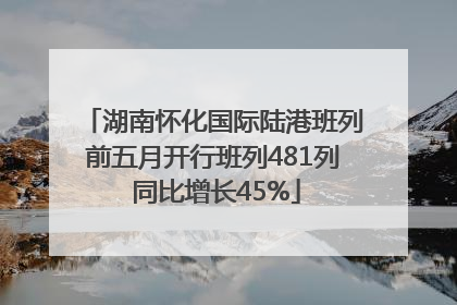 湖南怀化国际陆港班列前五月开行班列481列 同比增长45%