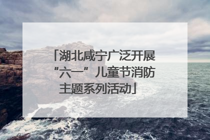 湖北咸宁广泛开展“六一”儿童节消防主题系列活动