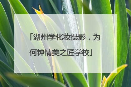 湖州学化妆摄影，为何钟情美之匠学校