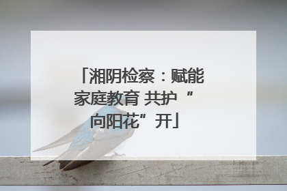 湘阴检察：赋能家庭教育 共护“向阳花”开