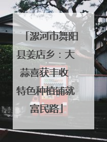 漯河市舞阳县姜店乡：大蒜喜获丰收 特色种植铺就富民路