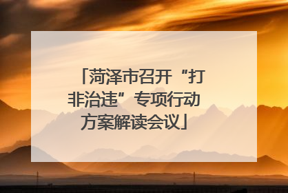 菏泽市召开“打非治违”专项行动方案解读会议