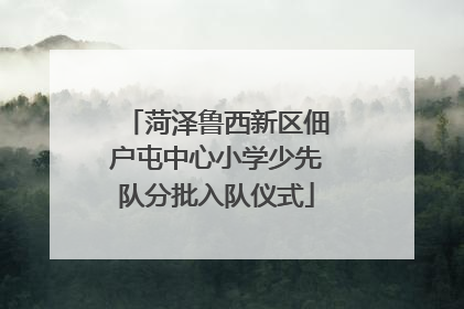 菏泽鲁西新区佃户屯中心小学少先队分批入队仪式