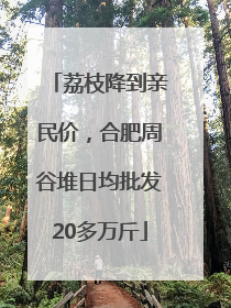 荔枝降到亲民价，合肥周谷堆日均批发20多万斤