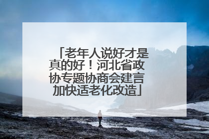 老年人说好才是真的好！河北省政协专题协商会建言加快适老化改造