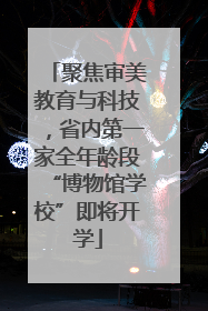 聚焦审美教育与科技，省内第一家全年龄段“博物馆学校”即将开学
