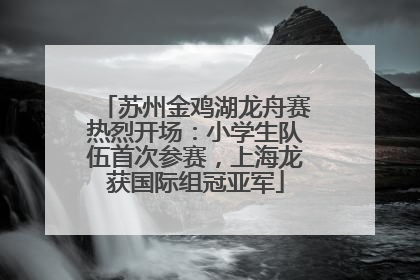苏州金鸡湖龙舟赛热烈开场：小学生队伍首次参赛，上海龙获国际组冠亚军