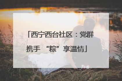 西宁西台社区：党群携手 “粽”享温情