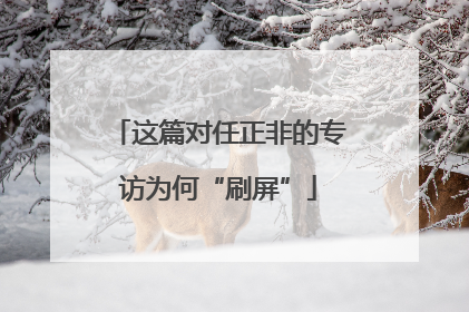 这篇对任正非的专访为何“刷屏”