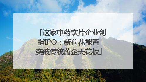 这家中药饮片企业剑指IPO：新荷花能否突破传统药企天花板