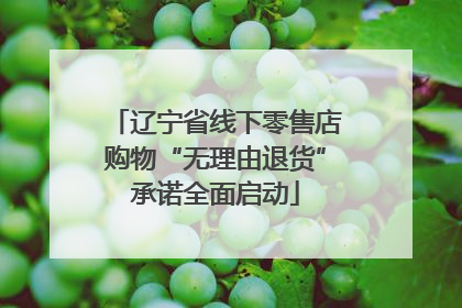 辽宁省线下零售店购物“无理由退货”承诺全面启动