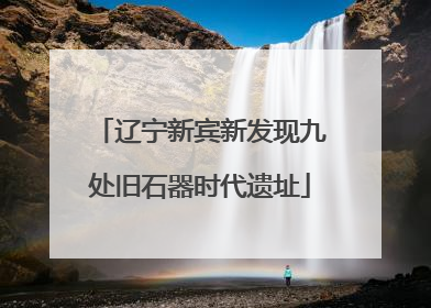 辽宁新宾新发现九处旧石器时代遗址