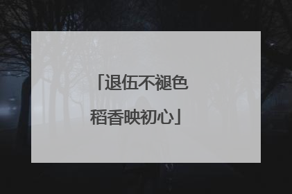退伍不褪色 稻香映初心