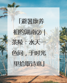 避暑康养 相约湖南②｜茶陵：水天一色间，于时光里拾取诗意