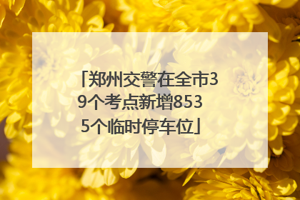 郑州交警在全市39个考点新增8535个临时停车位