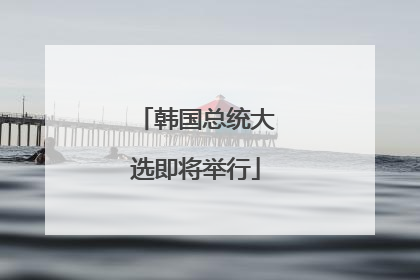韩国总统大选即将举行